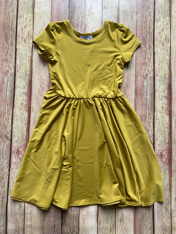 NWT DotDot Smile Mustard Caps Dress, 5/6