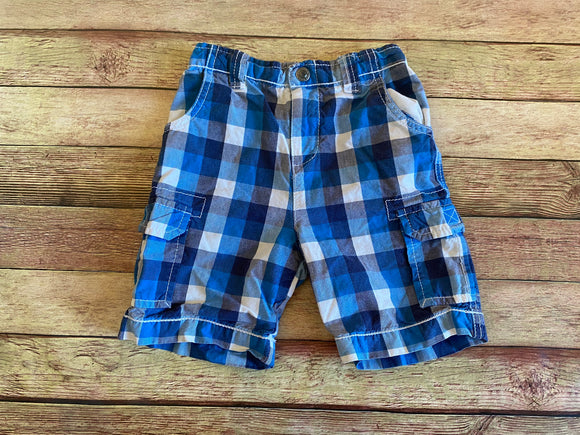 Blue Checkered Shorts, 24M