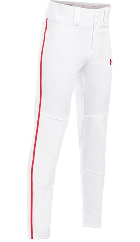 NWT White/Red Under Armour Baseball Pants, YSM (8)