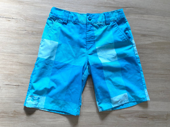 Under Armour Blue Checkered Dress/Golf Shorts, YMD(10-12)