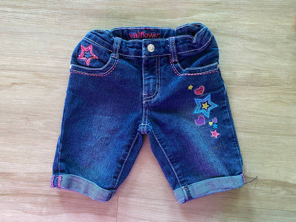 Wallflower Girl Embroidered Bermuda Shorts, 6