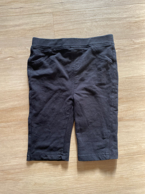Free Style Black Cotton Bermuda Leggings, 6