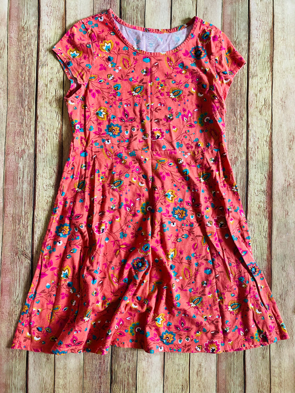 Pink Floral Dress, XXL(18)