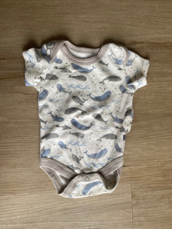 chick Pea Whale Onesie, 0-3M