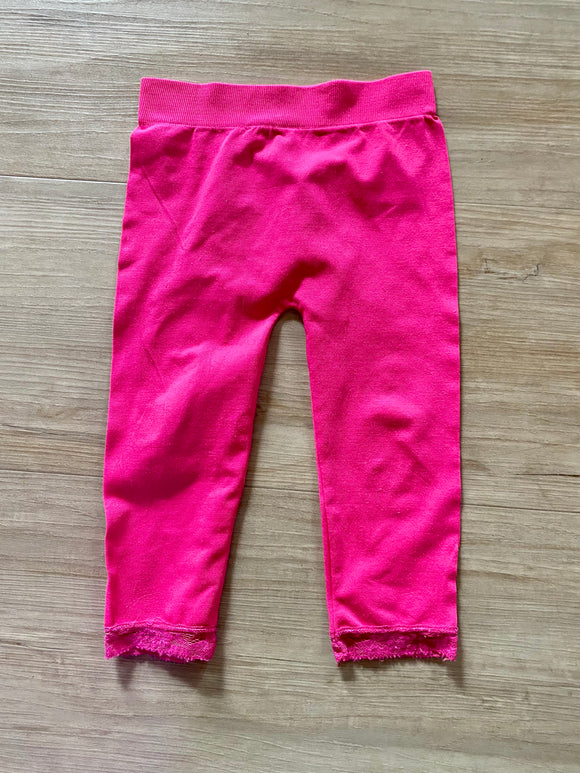 Star Ride Bright Pink Capri Leggings, 2/4T