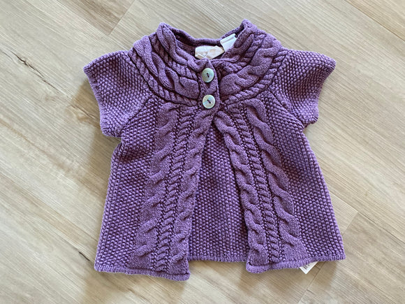 Purple Knitted Cardigan, 12-18M
