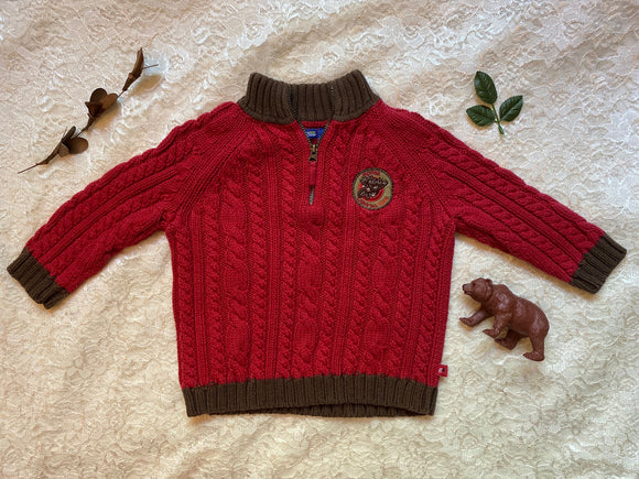 Knitted Moose Pullover,  18M