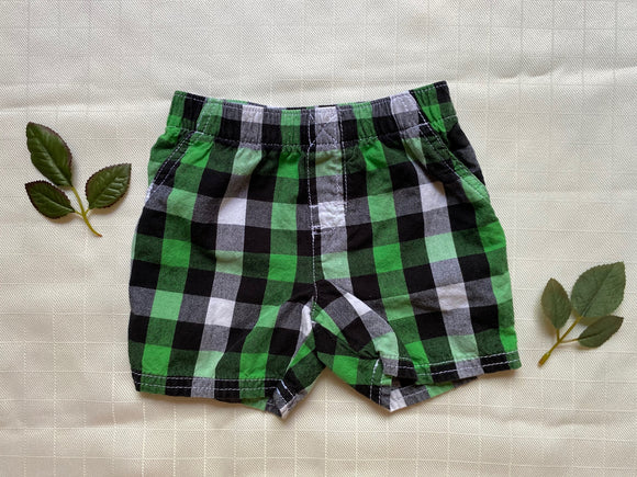 Green Plaid Shorts 9M