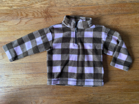 Checkered Fleece Pullover, 12-18M