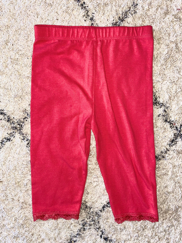 Pinkish/Red Capri Leggings, 3T