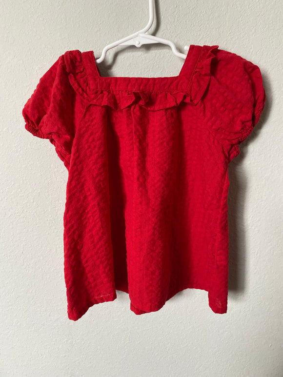 Red Flowy Top, 5T