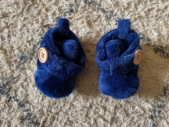 Blue Fuzzy Shoes, 6-9M