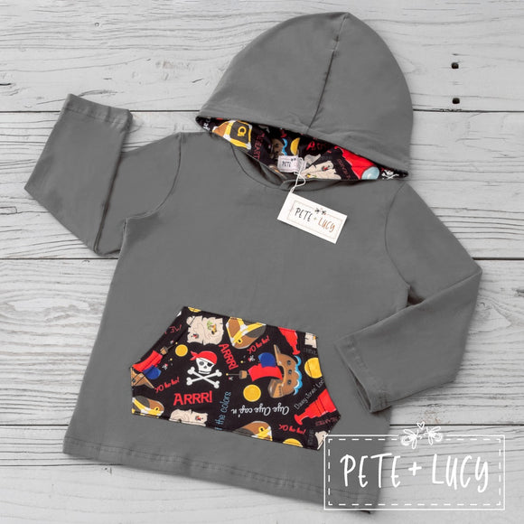 Pirate Hooded Tee, 6-12M & 12-18M