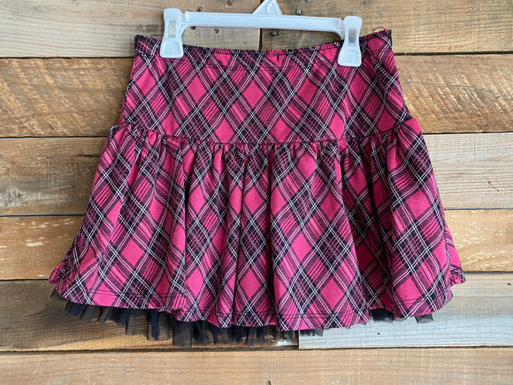 Pink Plaid Skirt, L (14-16)