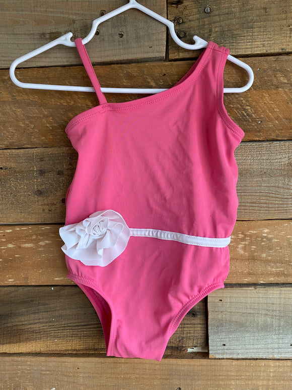 Pink 1 Piece Swim Suit, 12-18M