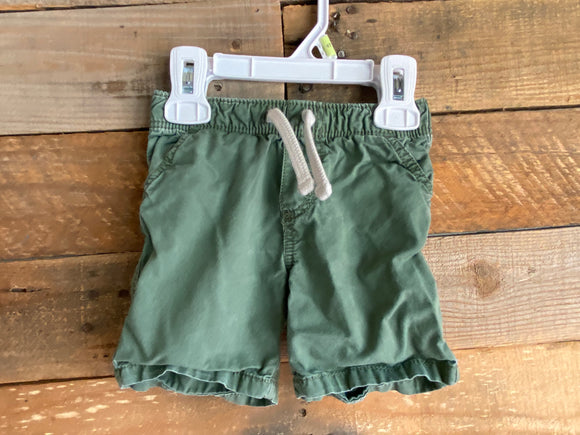 Olive Green Shorts, 12-18M
