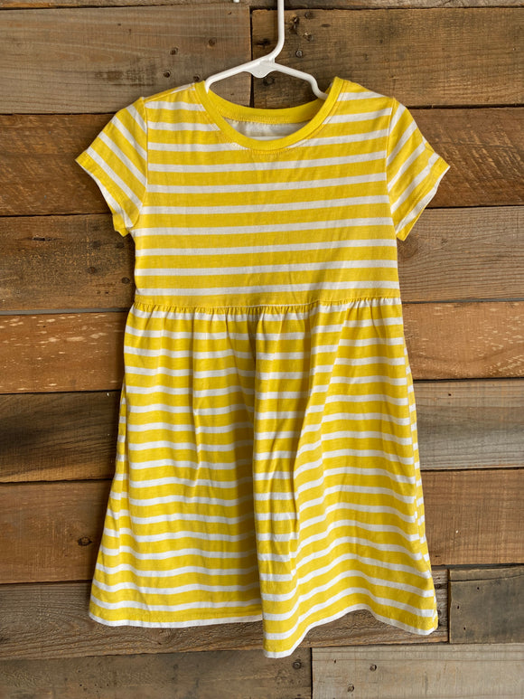Yellow Striped Dress, 4T