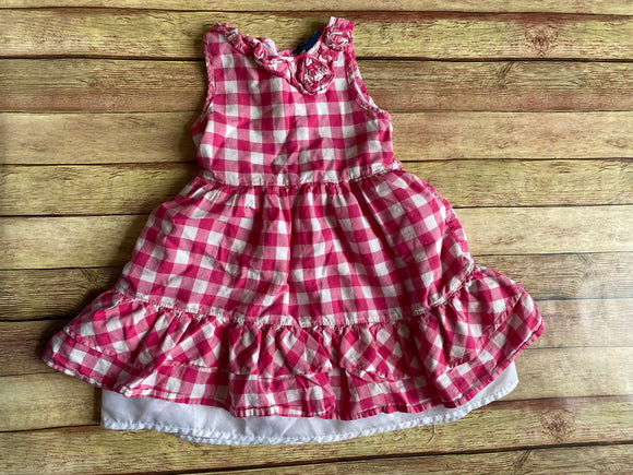Pink Checkered Summer Dress, 3T