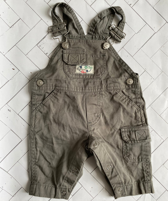 Olive Green Overalls, 3-6M