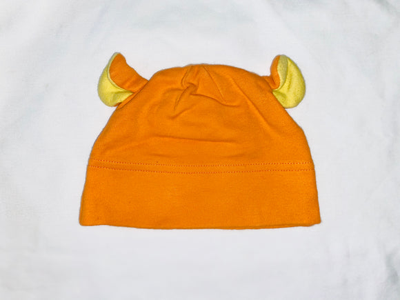 Orange, Eared Beanie, 3-6M