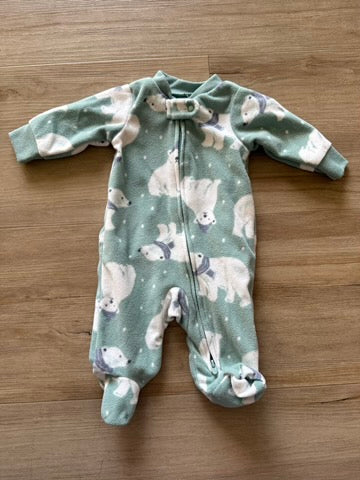 Carter's Fleece Polar Bear Sleeper, NB