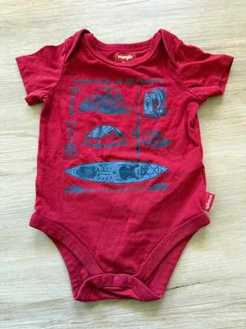 Wrangler 'Camping is In-Tents' Onesie, 3/6M