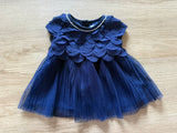 Cat & Jack Navy Blue Fancy Dress, 0-3M
