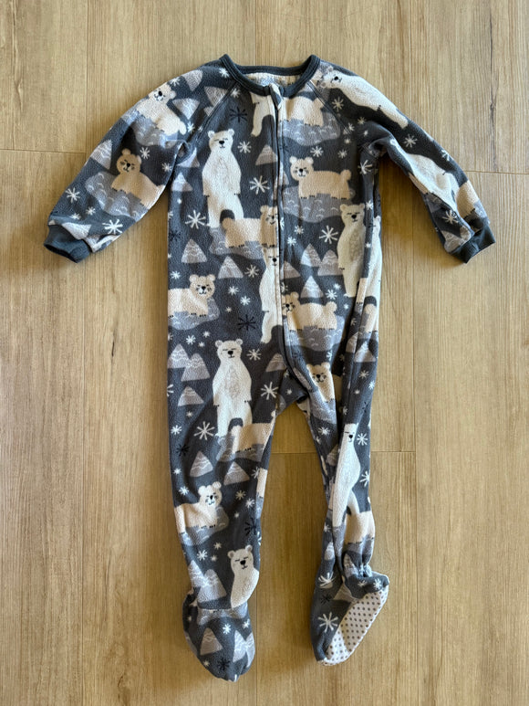 Children's Place Fleece Winter Bear Sleeper, 2T