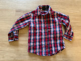 Wrangler Plaid Flannel Button Down, 3T