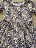 Posh Peanut Bamboo Purple Floral Dress, 3T