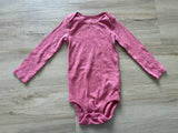 Carter's Pink Heart Long Sleeve Onesie, 24M