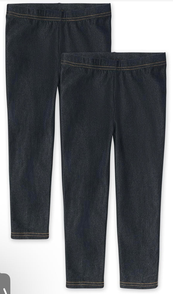 New 2 Pack Children's Place Denim Colored Leggings, XXL (16)