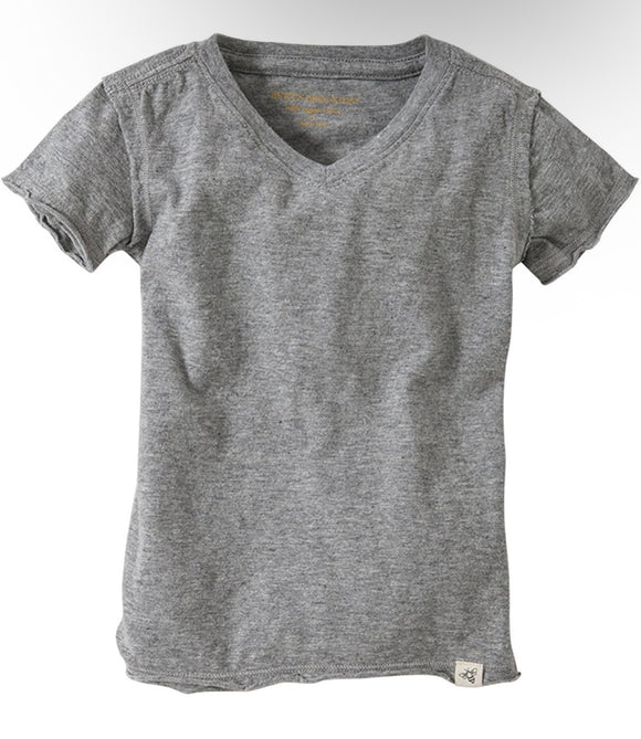 NWT Burt's Bees Baby Grey V-Neck Organic Cotton Tee, 18M