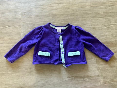 Janie and Jack Purple Cardigan, 12-18M