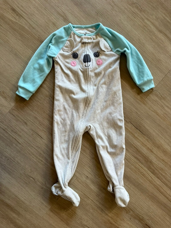 Carter's Fleece Animal Face Sleeper, 2T