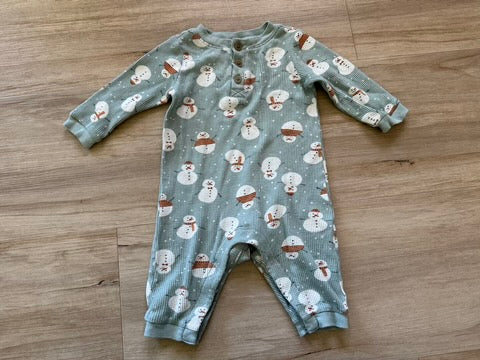 Old Navy Waffle Knit Snowman Bodysuit, 3-6M