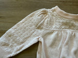 Baby Gap Pink Pointelle Sweater Onesie, 3-6M