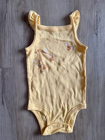 Carter's Yellow Bee Tank Onesie, 9M