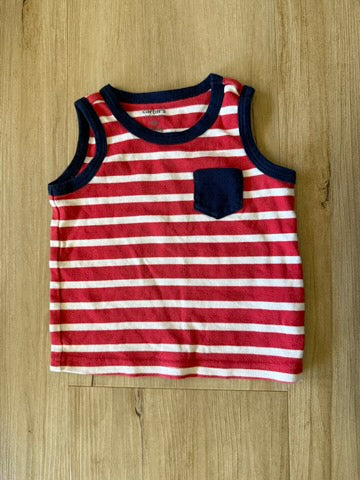 Carter's Red/White/Blue Striped Tank, 18M
