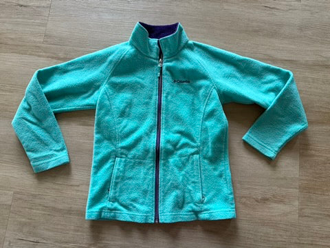 Columbia Mint/Purple Fleece Zip Up, M(10-12)