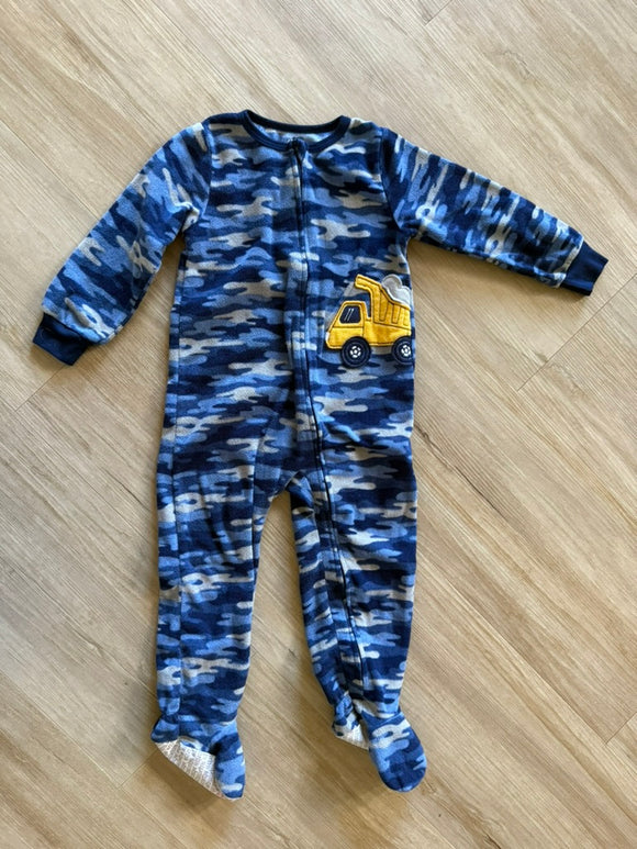 Absorba Blue Camo Dump Truck Fleece Sleeper, 3T