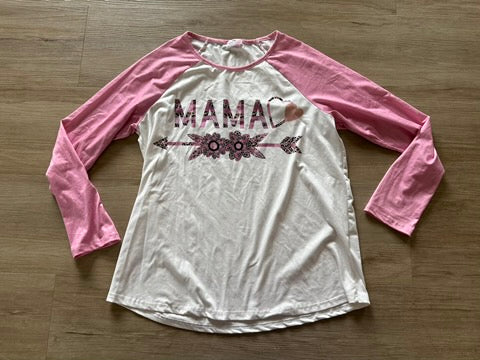 Women's Pete + Lucy 'Mama' Long Sleeve, L (runs like XL)
