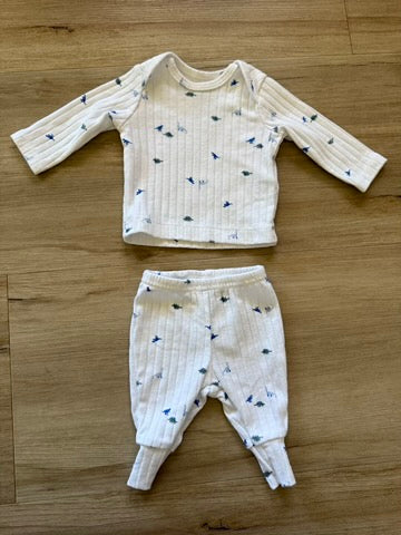 Carter's White, Dinosaur Set, Preemie