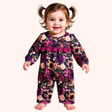 P+L Crimson Garden Romper, 0-3M, 3-6M, 6-9M, 9-12M, 12-18M, 18-24M