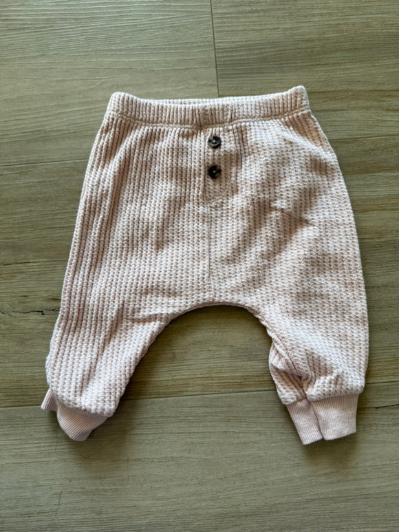 Old Navy Pink Waffle Knit Pants, 3-6M