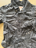 Cat & Jack Charcoal Dinosaur Button Down, 18M