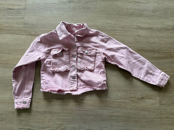 Evsie Pink Denim Jacket, XS - 8