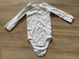 Carter's Grey, Floral Long Sleeve Onesie, 24M