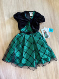 NWT Jona Michelle Green Holiday Dress Set, 4T