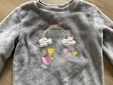 Shein Fleece Grey Rainbow Pullover, 130 (8)